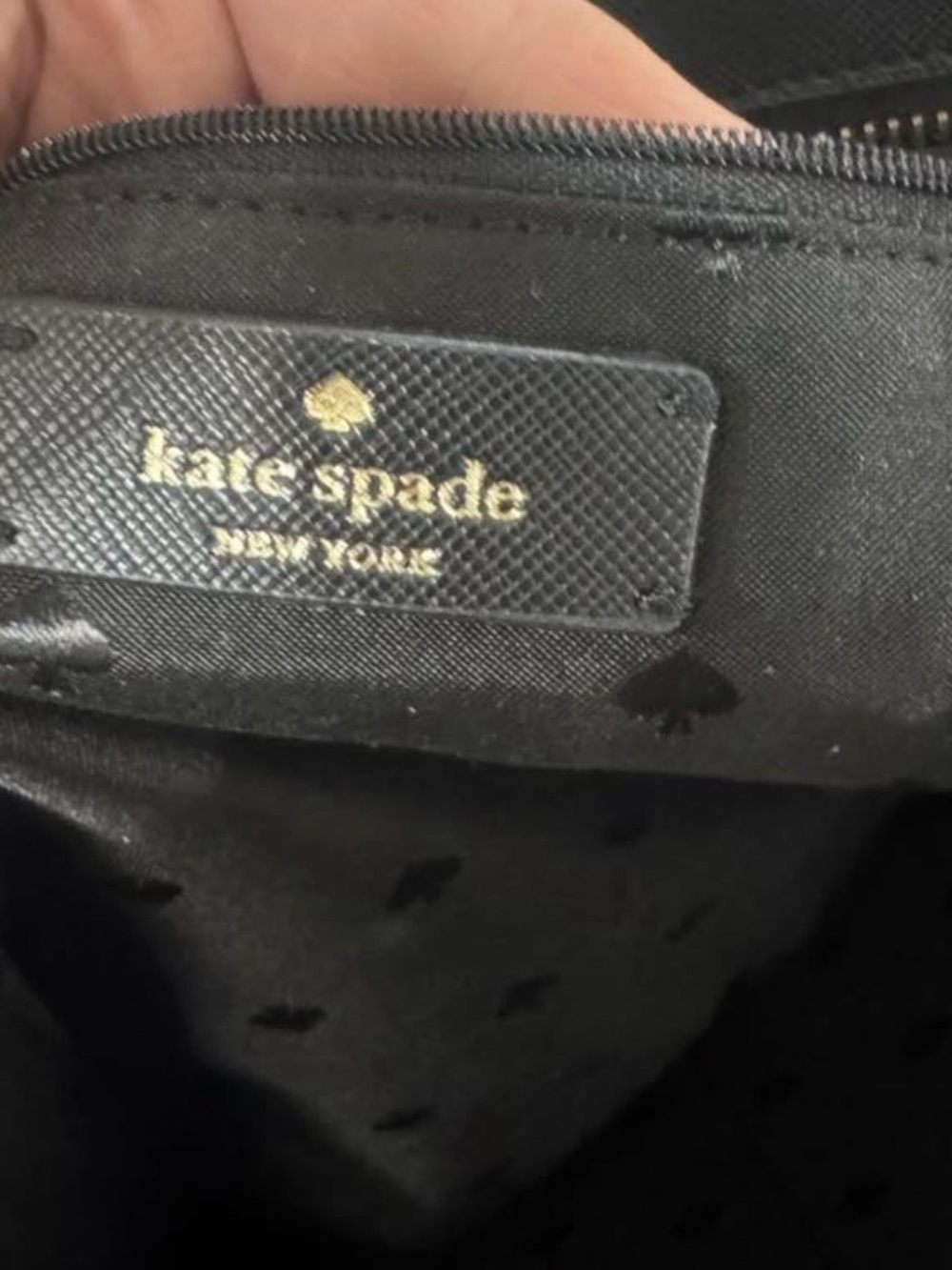 kate spade Black Daisy Print Tote with White and Yellow Flowers - Picture 6 of 7